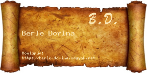 Berle Dorina névjegykártya